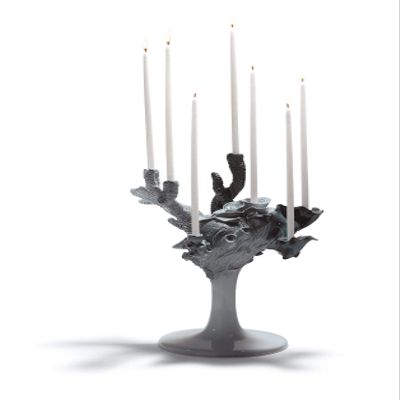 Lladro Naturo. -Multi Candleholder (Grey) 01007972