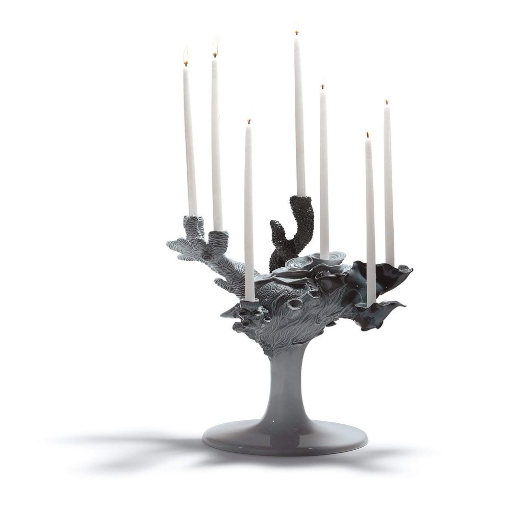 Lladro Naturo. -Multi Candleholder (Grey) 01007972