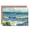 Van Gogh Sea at Les Saintes Maries de la Mer Fine Art Greeting Card Plus Envelope Blank Inside view 1