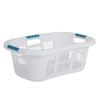 Rubbermaid 2.1-Bushel Small Hip-Hugger Portable Plastic Laundry Basket with Grab-Through Handles, White (6-Pack) view 2