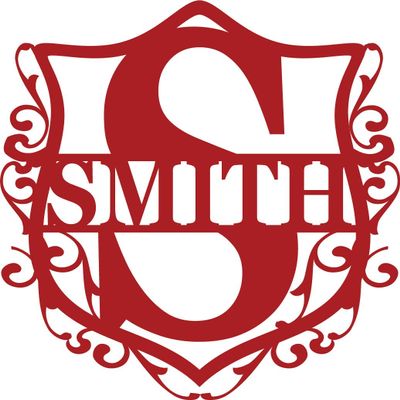 Just Customized Personalized Door Sign for Home Decor, Personalized with Your Last Name and Initials, Design Your Own