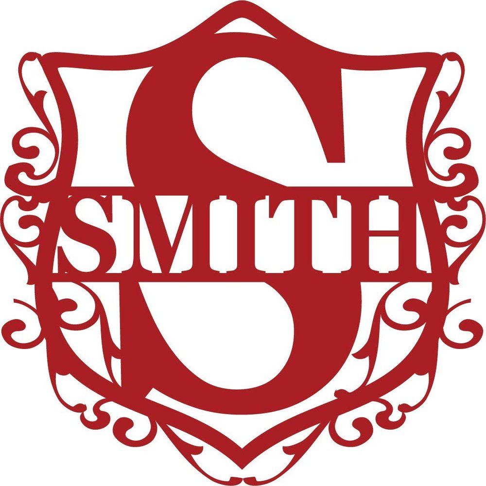 Just Customized Personalized Door Sign for Home Decor, Personalized with Your Last Name and Initials, Design Your Own