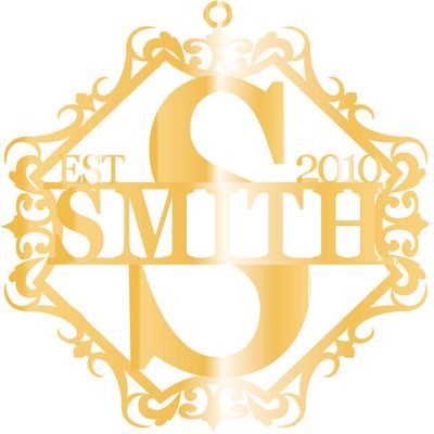 Just Customized Personalized Door Sign for Home Decor, Personalized with Your Last Name and Initials, Design Your Own