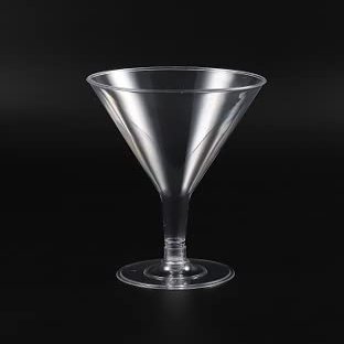 Zappy 6 oz Plastic Martini Glasses, Clear, Heavy Duty, Cocktail Glasses, Disposable, Recyclable, BPA Free, Reusable