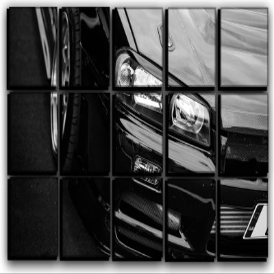 X-Large 15 Piece Skyline R34 Wall Art Decor Picture Painting Poster Print on Canvas Panels Pieces - Sport Car Theme Wall Decoration Set - Car Wall Picture for Showroom Office 30 by 50 in