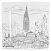 222 Fifth City Scenes Black Salad Plate view 1