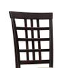 Benjara Geometric Wooden Dining Chair with Padded Seat, Set of Two, Beige and Brown view 4