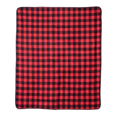 C&F Home Buffalo Check Picnic Blanket 50x60 inches Red