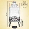 2.5 Gallon Glass Beverage Dispenser with Stand & Stainless Steel Spigot  Large Mason Jar Drink Dispenser for Sun Tea, Kombucha, Iced Tea, Lemonade, Sangria & Cold Drinks view 2
