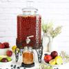 2.5 Gallon Glass Beverage Dispenser with Stand & Stainless Steel Spigot  Large Mason Jar Drink Dispenser for Sun Tea, Kombucha, Iced Tea, Lemonade, Sangria & Cold Drinks view 3