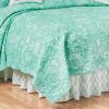 C&F Home Blue and White Turquoise Bay Twin 2 Piece Cotton Quilt Set Summer Beach Ocean Coastal Reversible Machine Washable Lightweight Bedspread Coverlet Twin 2 Piece Set Blue view 3