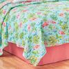 C&F Home Blue and Pink Flamingo Garden Twin 2 Piece Cotton Quilt Set Summer Beach Ocean Coastal Reversible Machine Washable Lightweight Bedspread Coverlet Twin 2 Piece Set Blue view 2