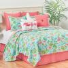 C&F Home Blue and Pink Flamingo Garden Twin 2 Piece Cotton Quilt Set Summer Beach Ocean Coastal Reversible Machine Washable Lightweight Bedspread Coverlet Twin 2 Piece Set Blue view 4