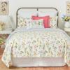 C&F Home Genevieve Floral Twin Cotton Quilt Set Reversible Machine Washable Bedding Spring Floral Flower Garden Twin 2 Piece Set White view 1