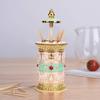 Fdit Rotating Press Toothpick Holder, Tin Alloy and PP, Hand Painted, 12cm Height, 60pcs Capacity, for Home Restaurant Hotel view 4