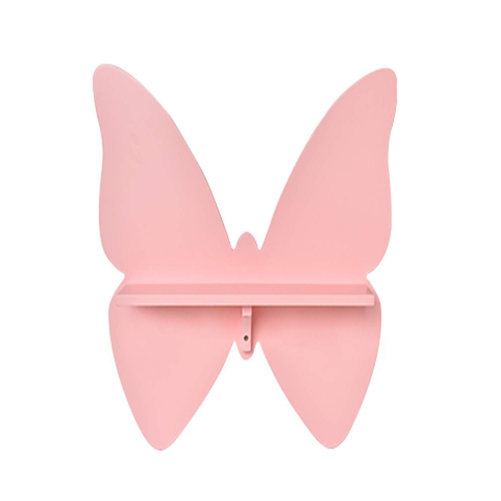 CribMATE Pink Butterfly Floating Shelf for Girls (1 Shelf, Decorative, Butterfly Shaped, Nursery)