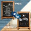 Rustic Torched Tabletop Chalkboard Sign/Hanging Magnetic Wall Chalkboard/Small Countertop Chalkboard Easel/Kitchen Countertop Memo Board / 12" x 17" in. Weddings, Birthdays, Baby Announcements view 2