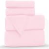 Bedding Castle, 800 Thread Count Luxury Egyptian Cotton 4pc Sheet Set - Stain Wrinkle Fade Resistant, 23 inch Deep Pocket Bedding Set (Olmypic Queen, Light Pink) view 2