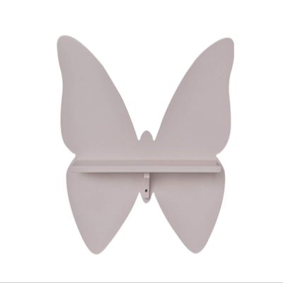CribMATE Floating Shelf Nursery Room/Kids Room Butterfly Decorative Floating Shelf (Grey)