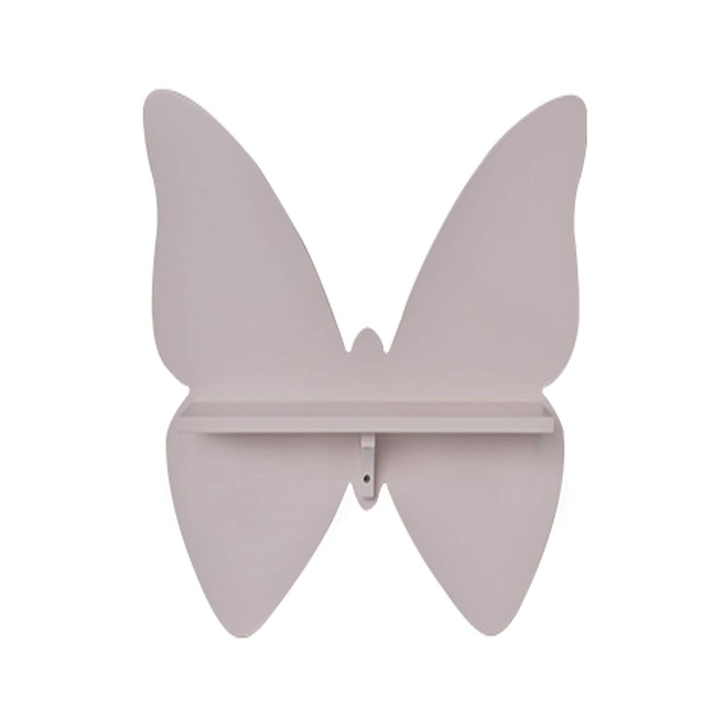 CribMATE Floating Shelf Nursery Room/Kids Room Butterfly Decorative Floating Shelf (Grey)