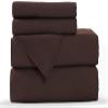 Bedding Castle, 800 Thread Count Luxury Egyptian Cotton 4pc Sheet Set - Stain Wrinkle Fade Resistant, 23 inch Deep Pocket Bedding Set (Olmypic Queen, Chocolate) view 2