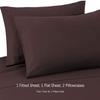 Bedding Castle, 800 Thread Count Luxury Egyptian Cotton 4pc Sheet Set - Stain Wrinkle Fade Resistant, 23 inch Deep Pocket Bedding Set (Olmypic Queen, Chocolate) view 3