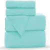Bedding Castle, 800 Thread Count Luxury Egyptian Cotton 4pc Sheet Set - Stain Wrinkle Fade Resistant, 23 inch Deep Pocket Bedding Set (Olmypic Queen, Aqua Blue) view 2