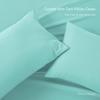 Bedding Castle, 800 Thread Count Luxury Egyptian Cotton 4pc Sheet Set - Stain Wrinkle Fade Resistant, 23 inch Deep Pocket Bedding Set (Olmypic Queen, Aqua Blue) view 4