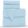 Bedding Castle, 800 Thread Count Luxury Egyptian Cotton 4pc Sheet Set - Stain Wrinkle Fade Resistant, 23 inch Deep Pocket Bedding Set (Olmypic Queen, Light Blue) view 2