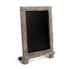 HBCY Creations Rustic Wooden Tabletop Chalkboard with Legs/Vintage Wedding Table Sign/Small Kitchen Countertop Memo Board/Antique Wooden Frame (9.5 x 14 Inches) (5- Weathered Brown) view 1
