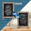 HBCY Creations Rustic Wooden Tabletop Chalkboard with Legs/Vintage Wedding Table Sign/Small Kitchen Countertop Memo Board/Antique Wooden Frame (9.5 x 14 Inches) (5- Weathered Brown) view 4