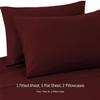 Bedding Castle, 800 Thread Count Luxury Egyptian Cotton 4pc Sheet Set - Stain Wrinkle Fade Resistant, 23 inch Deep Pocket Bedding Set (Olmypic Queen, Wine) view 3