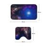 Amagical Bathroom Mat Set 3 Piece Milky Way System Blue Space Colorful Star Sky Bathroom Carpet Pedestal Rug view 2