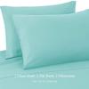 Bedding Castle, 800 Thread Count Luxury Egyptian Cotton 4pc Sheet Set - Stain Wrinkle Fade Resistant, 22 inch Deep Pocket Bedding Set (Olmypic Queen, Aqua Blue) view 3
