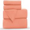 Bedding Castle, 800 Thread Count Luxury Egyptian Cotton 4pc Sheet Set - Stain Wrinkle Fade Resistant, 23 inch Deep Pocket Bedding Set (Olmypic Queen, Peach) view 2