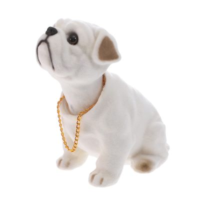 Bobblehead Dolls Shaking Head Dog Desktop Ornament for Home Shop Car Dashboard Decor (Bulldog)