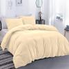 100% Egyptian Cotton Material Oversized Super King Size 1 Piece Zipper Duvet Cover by High Kotton 800 Thread Count Solid Pattern Ivory view 1