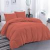 100% Egyptian Cotton Material Super King Size 1 Piece Zipper Duvet Cover by High Kotton 800 Thread Count Solid Pattern Brick Red view 1