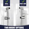 New Version Handheld Bidet Sprayer for Toilet, Premium Stainless Steel Bathroom Bidet Sprayer Set, Baby Cloth Diaper Sprayer with Superior Complete Spray Hoses Kit, Support Wall or Toilet Mount view 4