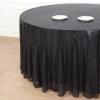132" Black Sequin Round Tablecloth view 2
