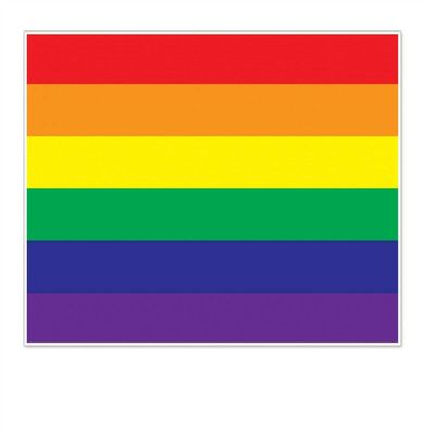 Amscan 670917 Rainbow Pride Stripe, Party Room Roll, 16' x 4' 1 ct