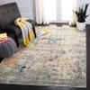 SAFAVIEH Madison Collection Area Rug - 5'3" x 7'6", Grey & Gold, Boho Abstract Distressed Design, Non-Shedding & Easy Care, Ideal for High Traffic Areas in Living Room, Bedroom (MAD425F) view 1