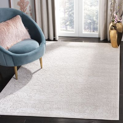 SAFAVIEH Area Rug 4x6 - Reflection Collection - Cream & Ivory, Non-Shedding & Easy Cleaning, Ideal for Foyer, Living Room, Bedroom (RFT667D)