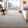 SAFAVIEH Tulum Collection Area Rug - 5' Square, Dark Grey & Ivory, Moroccan Boho Distressed Design, Non-Shedding & Easy to Clean, Ideal for Living Room, Bedroom, Dining Space (TUL264F) view 1