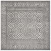 SAFAVIEH Tulum Collection Area Rug - 5' Square, Dark Grey & Ivory, Moroccan Boho Distressed Design, Non-Shedding & Easy to Clean, Ideal for Living Room, Bedroom, Dining Space (TUL264F) view 3