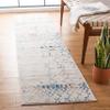 SAFAVIEH Tulum Collection Runner Rug - 2' x 9', Ivory & Blue, Moroccan Boho Distressed Design, Non-Shedding & Easy to Clean, Ideal for Living Room, Hallway, Foyer, Entryway, Bedroom (TUL229C) view 1