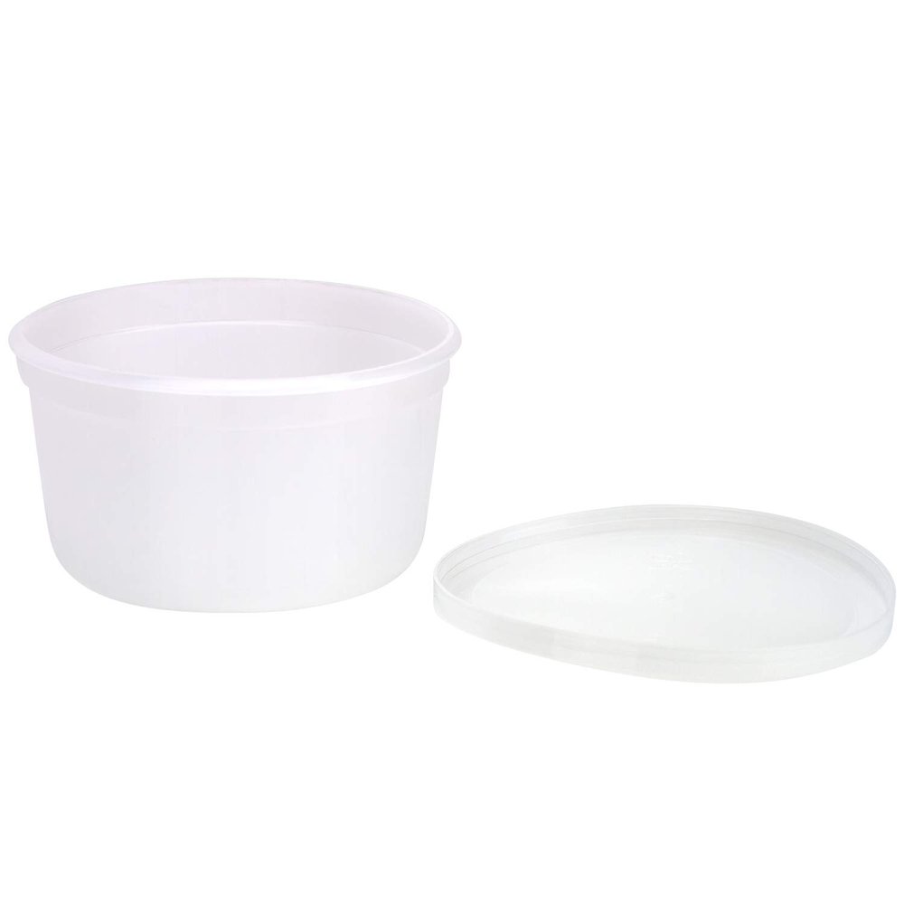Caplugs Evergreen 240-5701-06N PLSC Series, Press-Lid Pathology Containers, 8oz/237mL, 92mm (D) x 50mm (H), HD-PE, Ample Space, Medical, Pathology, Labware, Storage, Natural, Pack of 60 (99192995)