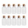 10PCS Cork Stopper Glass Bottle DIY Decoration Mini Glass Bottle Favor Mini Message Jar Cork Small Glass Wishing Bottle for Wedding Party(3ml-10pcs) view 1