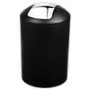 Bathroom Accessories Set 6 Piece - Trash Can, Toothbrush Holder, Toothbrush Cup, Soap Dispenser, Soap Dish, Toilet Brush Holder - Modern Bathroom Decor Set (Black) view 2