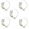 Everbon Pack of 5 Wedding Decoration Table Centerpiece Hoop Flower Stand Metal Round Vases Gold Rack Event Party Decor view 1